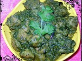 Soya Palak (Soya Curry With Spinach)