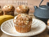 Banana & coconut muffins (with a cocoa powder touch)