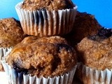 Whole Wheat Blueberry Banana Muffins