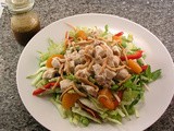 Asian chicken salad with sesame ginger dressing