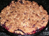 Blueberry-peach crumb pie with whole wheat crust