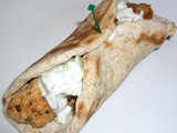 Chicken gyros with greek salad
