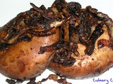Portobello mushroom cap appetizer
