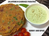 Jalapeno n cabbage paratha