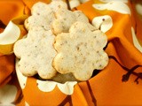 Cream cheese shortbread with toasted walnuts and orange zest