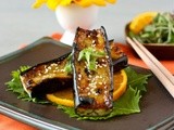 Miso-glazed japanese eggplant