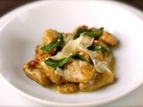 Porcini gnocchi with brown butter and sage