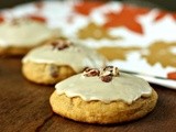 Pumpkin cookies with brown sugar-orange glaze