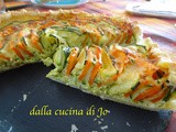 Torta salata ad anelli di zucchine e carote