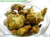 Palak Pakora | Spinach Fritters