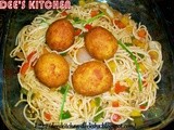 Noodles with Paneer Balls