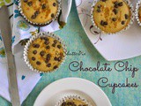 Chocolate Chip Cupcake Recipe | Eggless Butterless Recipes | 200th Post