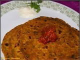 Indian flat bread with fenugreek leaves(Methi Paratha)