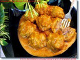 Egg cut(avgolemono) meatballs with sauce