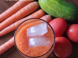 Cucumber, Carrot and Tomato Smoothie- a Diabetic Smoothie