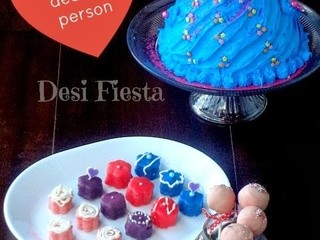 Rose Petit Fours , Rose cake pops and Indian Doll cake - Guest post for Priya aks