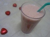 Strawberry rose milkshake