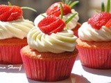 Fresh Strawbery Cupcakes With Hints of Rosemary