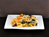 Pappardelle with Squash, Mushrooms, and Spinach