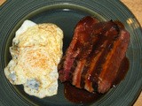 Steak and Eggs with Molasses-Beer Sauce