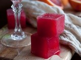 Bleeding Mimosa: Champagne and Blood Orange Ice Cubes