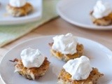Cheesy Potato Pancakes with Jalapeno Sour Cream