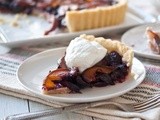 Cherry Peach Tart With Coconut Cointreau Whipped Cream (Vegan)