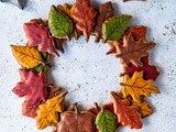 Autumn Leaf Maple Cookie Wreath (Vegan)