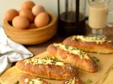 Garlic Mushroom & Manchego Baked Egg Bread Boats