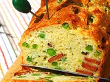 Green Peas and Sausages Cake