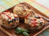 Mini Eggplant and Bell Pepper Quiches