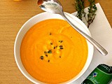 Orange Soup with Goat Cheese
