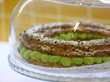 Paris-Brest with Pistachio Cream and Banana Caramel