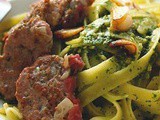 Alho da carne fettuccine