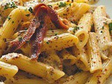 Anchovy mustard seed sauce penne