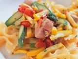 Butterfly tuna macaroni and vegetables
