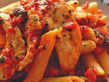 Chicken and mushroom tomato penne
