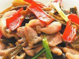 Dual pepper chicken pieces