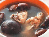 Mushrooms and chicken soup