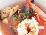 Tomate francês frutos do mar sopa