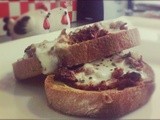 Cheese and Sun-dried tomato toasts / Breakfast