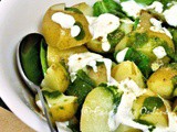 Alu Palak Chaat Salad (Potato Spinach Chaat/Salad)