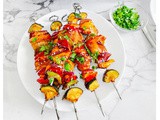 Air Fryer Chicken Skewers Recipe (5 Mins Sweet Spicy Sauce)