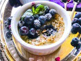 Blueberry, Peanut Butter and Jelly Oatmeal (Microwaveable + Vegan)