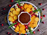 Easy Holiday Snack Platter + Homemade Chocolate Sauce Recipe