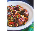 Kung Pao Chicken Meatballs with Zoodles