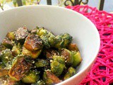 MeatlessMonday : Sauteed Brussel Sprouts in Brown Butter Wine Sauce