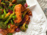 Quick Broccoli and Fish in Sweet and Spicy Sauce