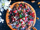 Walnut and Strawberry Pizza with Balsamic Reduction