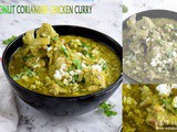 Coconut coriander chicken curry - dhonepata narkel murgi - dhania nariel chicken curry